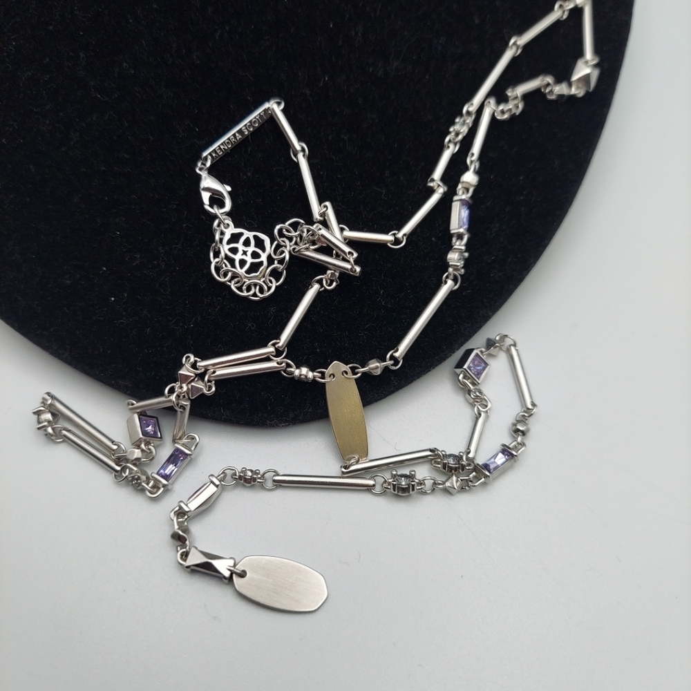 Kendra Scott Silver Necklace with Purple Accents - Picture 16 of 16